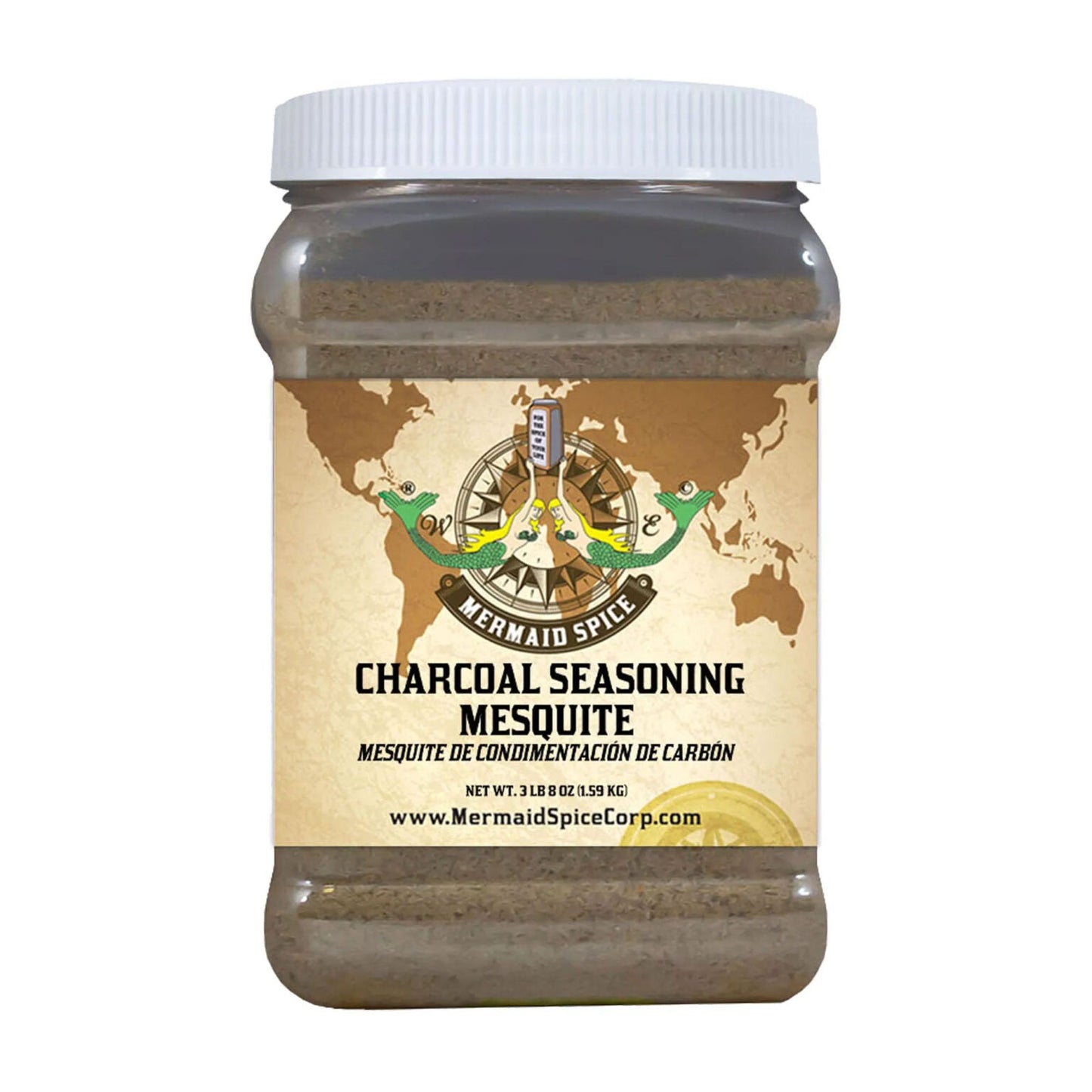 Mermaid Spice Corp - Charcoal Seasoning Mesquite - 3 lb. 8 oz. (1.59 kg.)