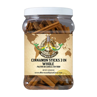 Mermaid Spice Corp - Cinnamon Sticks 3 in Whole - 1 lb. (0.45 kg.)