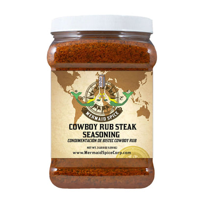 Mermaid Spice Corp - Cowboy Rub Steak Seasoning - 3 lb. 8 oz. (1.59 kg.)