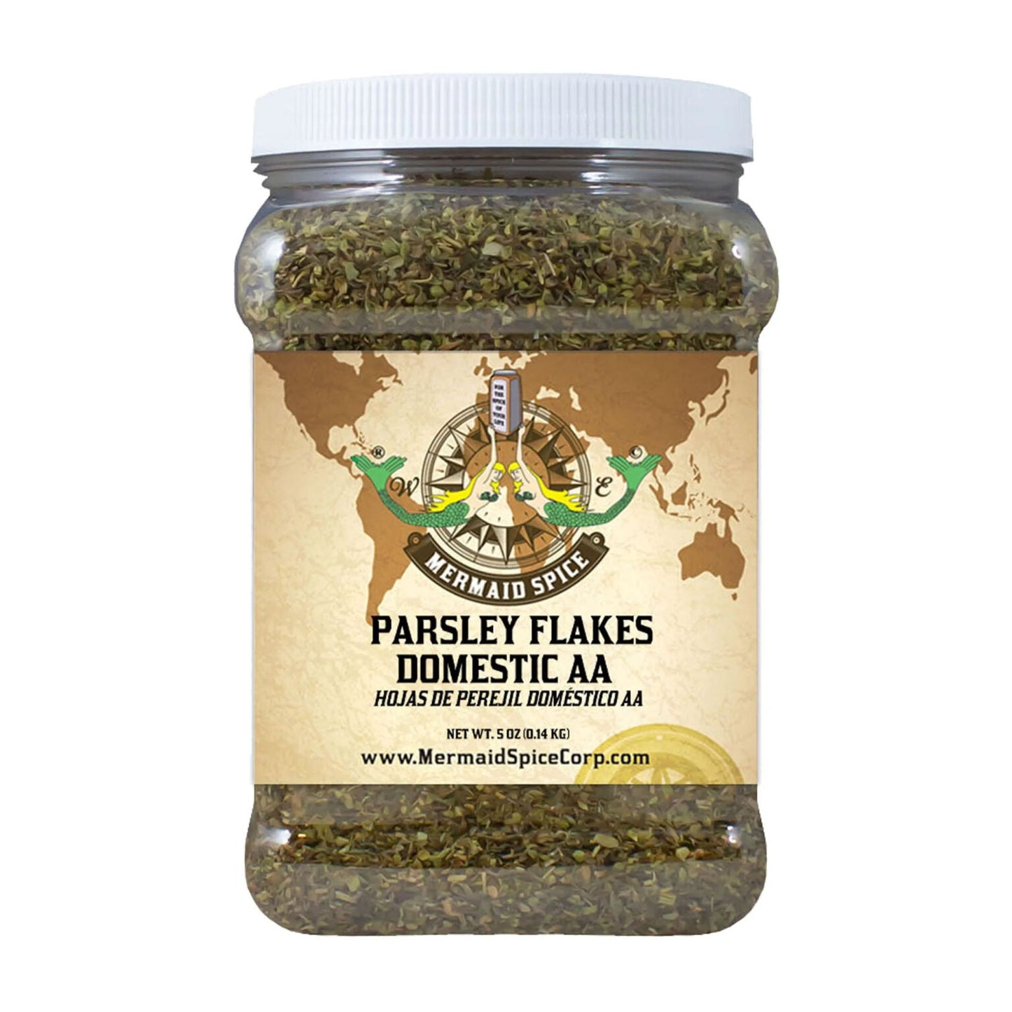 Mermaid Spice Corp - Parsley Flakes Domestic AA - 5 oz. (14 kg.)