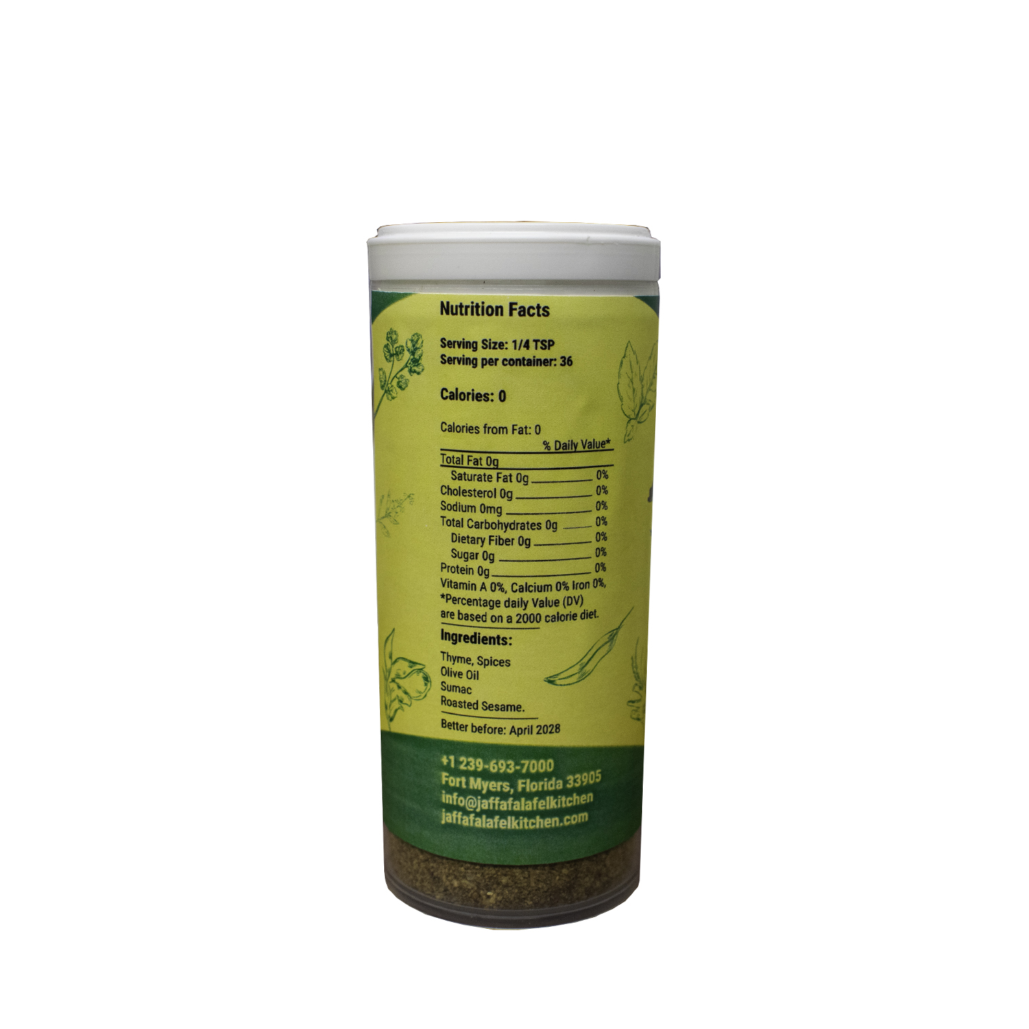 Jaffa Falafel Kitchen – Za’atar Seasoning – 2 oz.