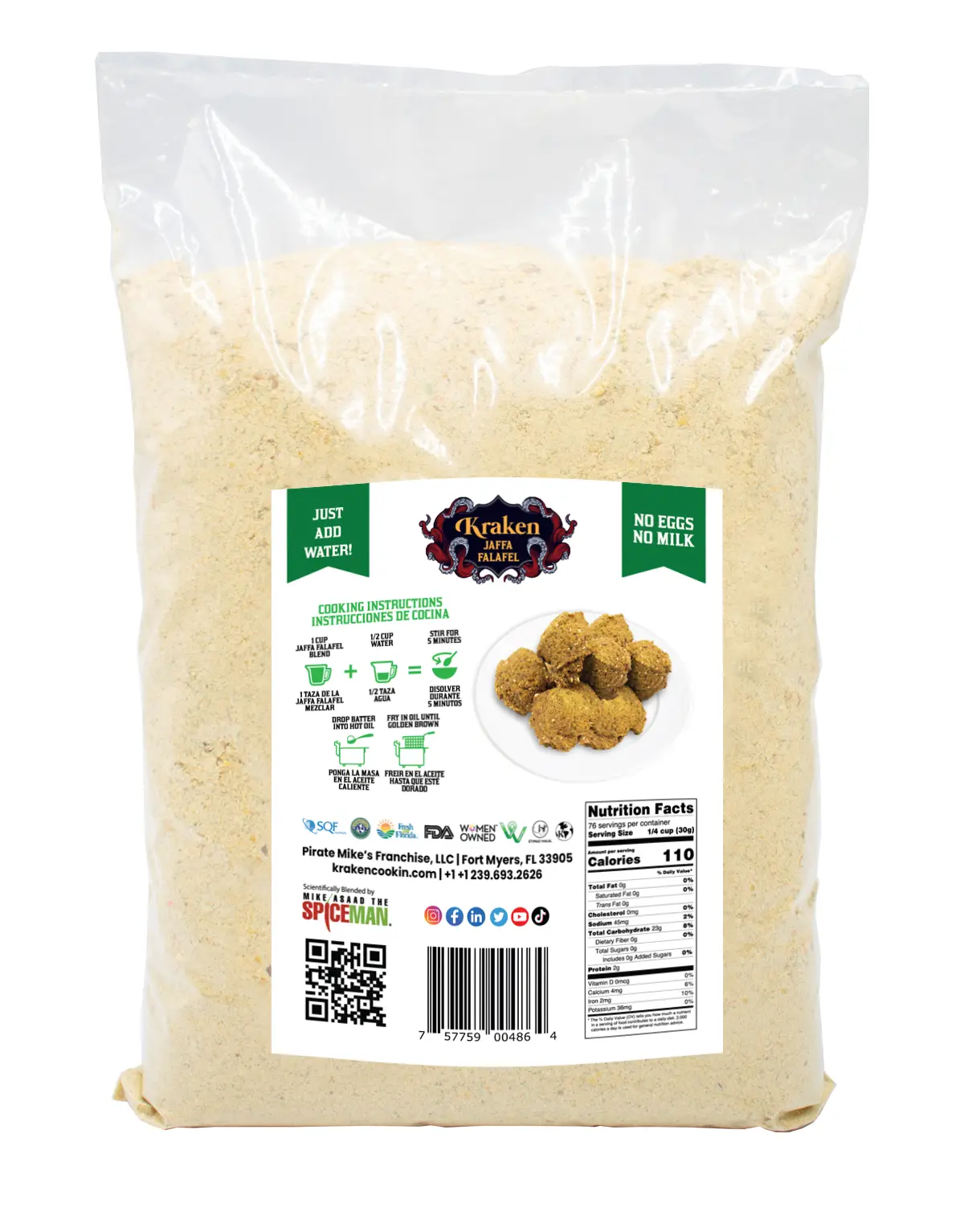 Kraken Cookin - Jaffa Falafel -  5 LB